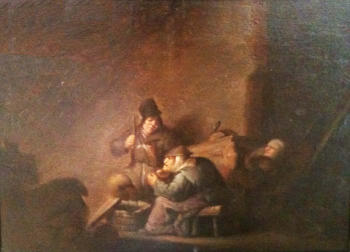 Peasant family indoors